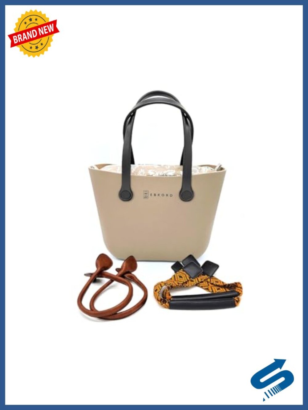 Rubber Tote Bag Lightweight EVA Beach Bag Waterproof with Inner Bag